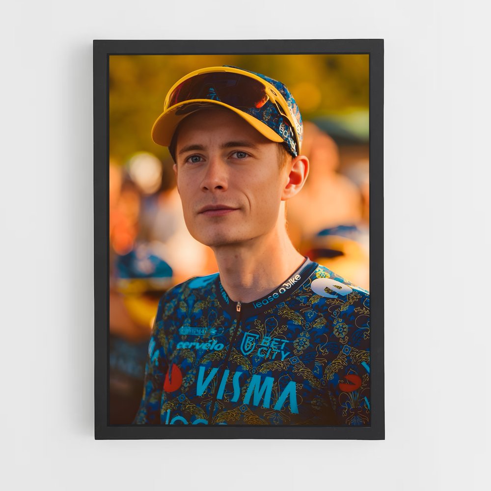 Poster Vingegaard en Bleu – affiche Cyclisme (vue 2)